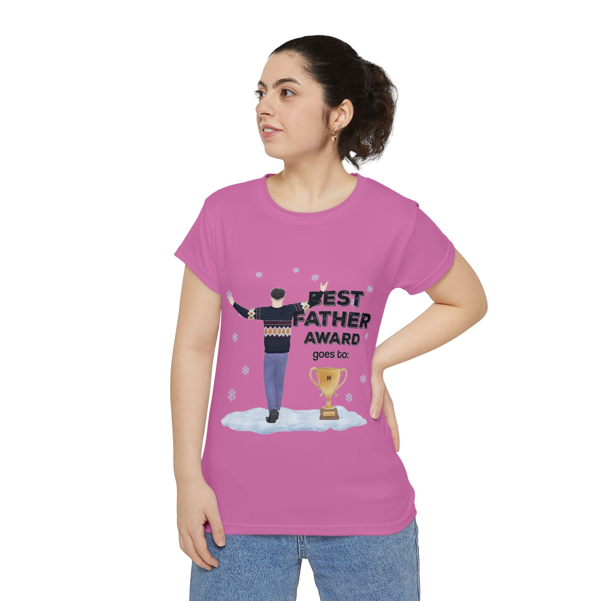 Best father award goes to | Women's Short Sleeve Shirt